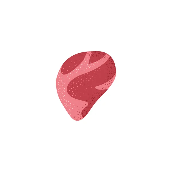 Icono de carne de filete crudo vector. Beefsteak ilustración texturizada en estilo de dibujos animados aislados en blanco . — Archivo Imágenes Vectoriales