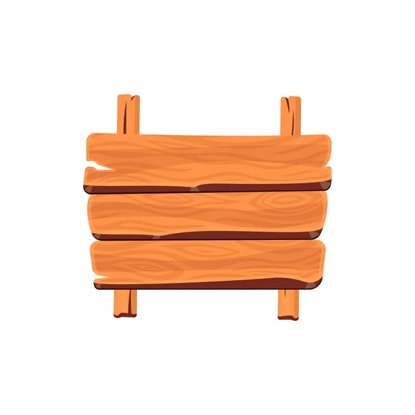 Houten vector. Illustratie van houten spandoek, wegwijzer, uithangbord. — Stockvector