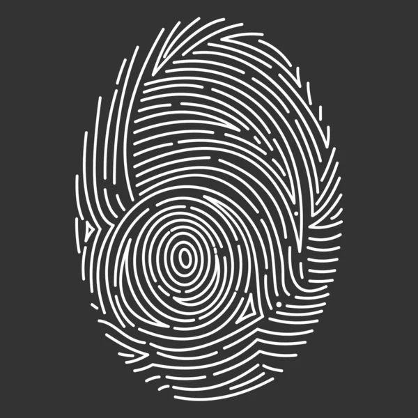 Vektor ujjlenyomat szkennelés ikonok. kézzel rajzolt biometrikus ujjlenyomat készlet. id ábra. — Stock Vector