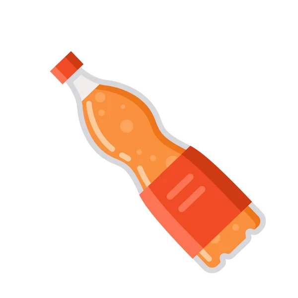 Ensemble de boissons gazeuses et jus dans des emballages en plastique et aluminium illustration vectorielle . — Image vectorielle