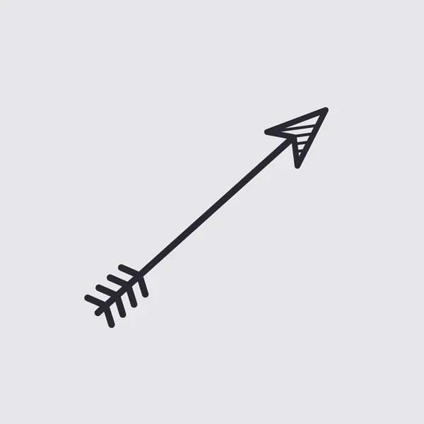 Flecha tribal negra en nuevo estilo moderno. Flechas de pizarra mano iconos dibujados conjunto . — Vector de stock