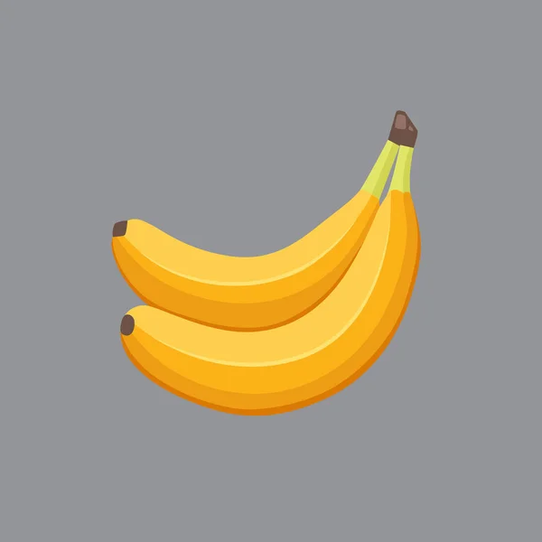 Conjunto de desenhos animados ilustração bananas amarelas. Bando de frutos de banana frescos . — Vetor de Stock