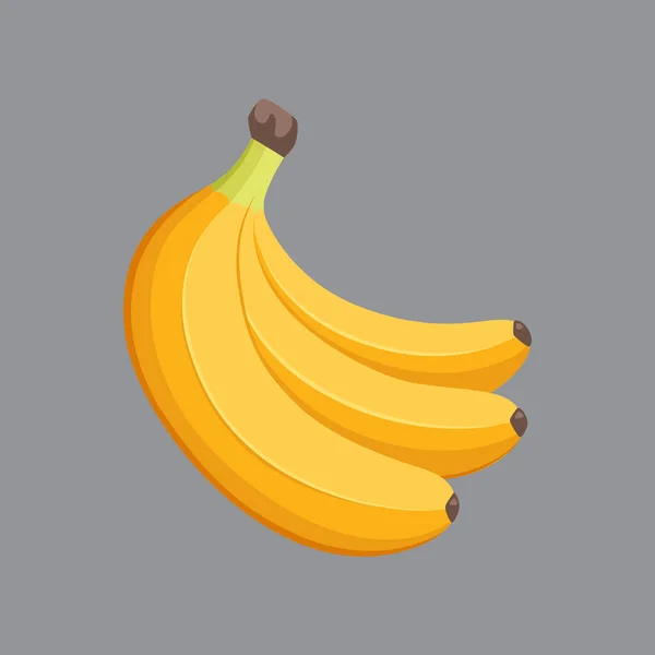 Set di cartoni animati illustrazione banane gialle. Mazzi di frutti di banana freschi . — Vettoriale Stock