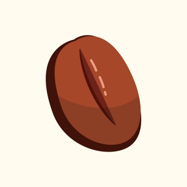 Beyaz arkaplan vektör illüstrasyonunda kahve çekirdeği izole.