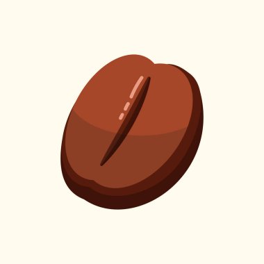 Beyaz arkaplan vektör illüstrasyonunda kahve çekirdeği izole.