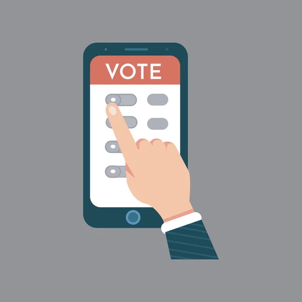 Votez illustration vectorielle. Vote en ligne, vote électronique, prise de décision . — Image vectorielle