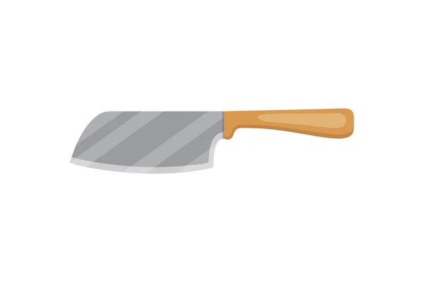 Векторный нож для мясной лавки. Кухонный нож Посуда для приготовления пищи. — стоковый вектор