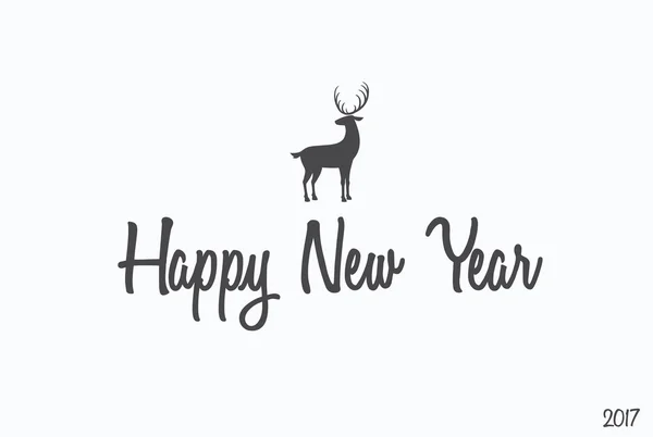 Happy New Year lettering typography. Handwriting text design wit — Stock Vector