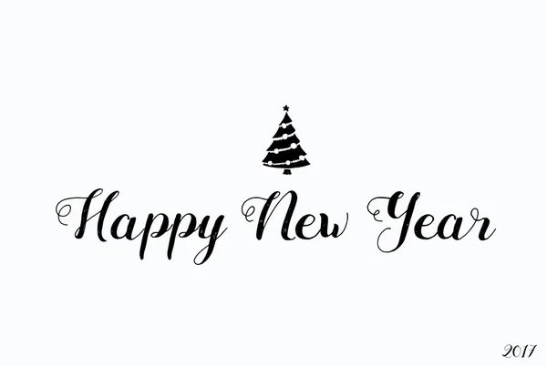 Happy New Year lettering typography. Handwriting text design wit — Stock Vector