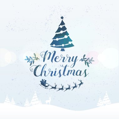 Neşeli Noel yazı tipografi. El yazısı metin kablosuz tasarım