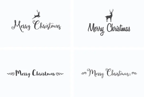 Tipografia de letras Feliz Natal. Handwriting design de texto wi — Vetor de Stock