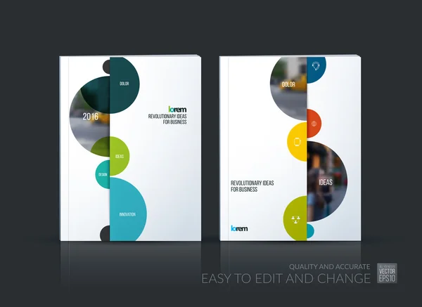Présentation du modèle de brochure, rapport annuel de conception de couverture, magazine , — Image vectorielle