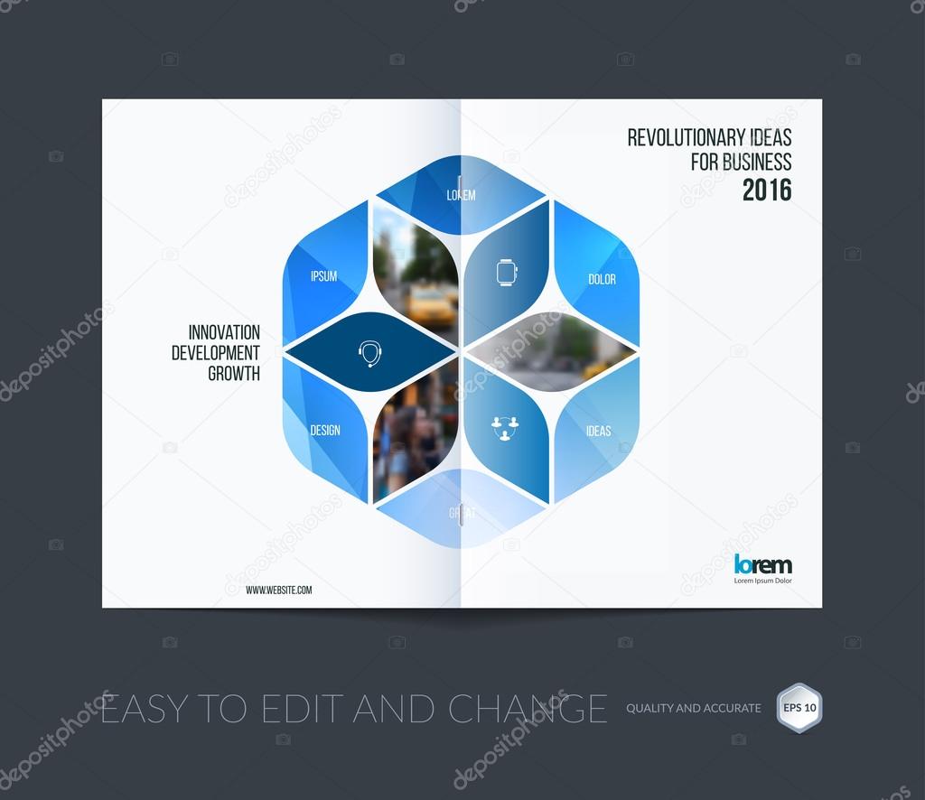 Brochure template layout, cover design annual report, magazine,