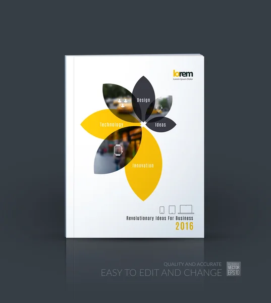 Brochure template layout collection, cover design annual report, — Stock Vector