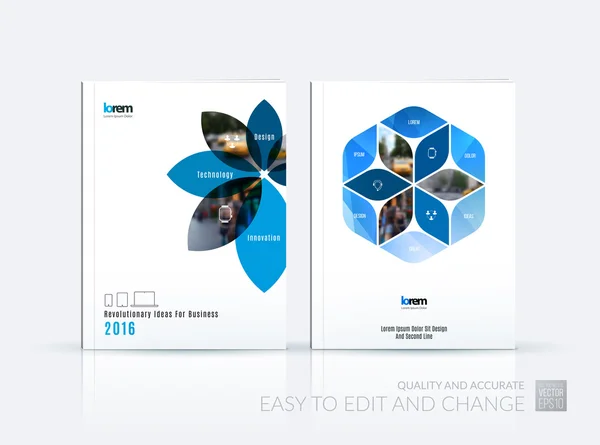 Brosúra sablon elrendezése gyűjtemény, borító design éves jelentés, — Stock Vector