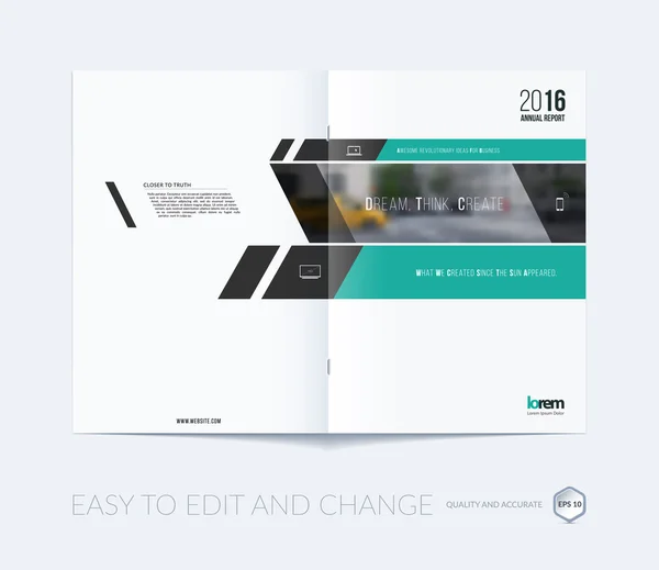 Colección de diseño de plantilla de folleto, informe anual de diseño de portada , — Vector de stock