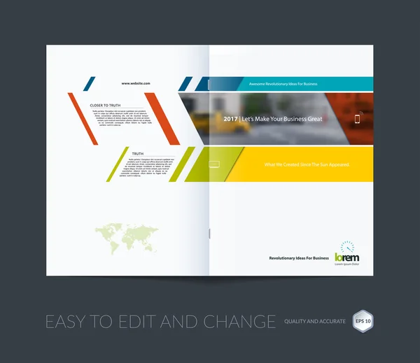 Brochure sjabloon lay-out collectie, cover ontwerp-jaarverslag, — Stockvector