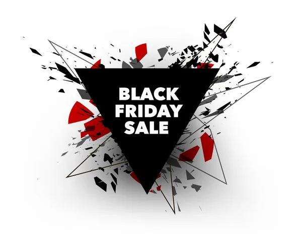 Black Friday modelo de design inscrição venda. Bana retangular — Vetor de Stock