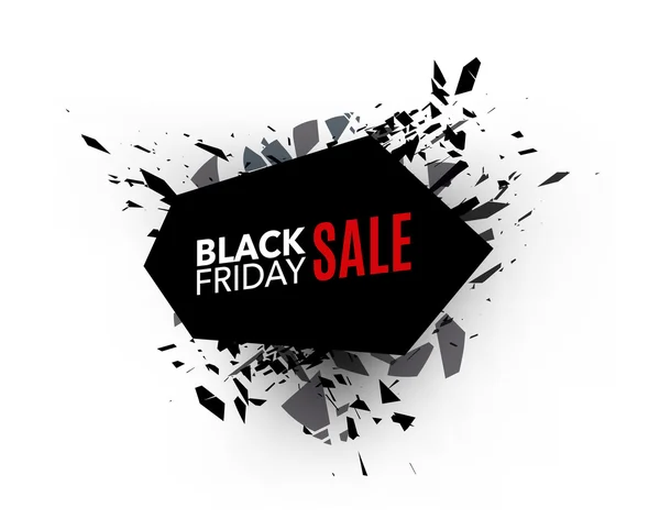 Black Friday modelo de design inscrição venda. Bana retangular — Vetor de Stock