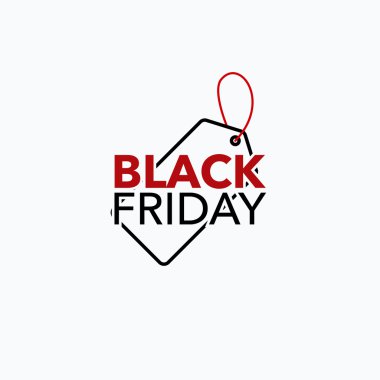 Siyah Cuma satış tasarım şablonu. Yaratıcı banner. Vektör illus