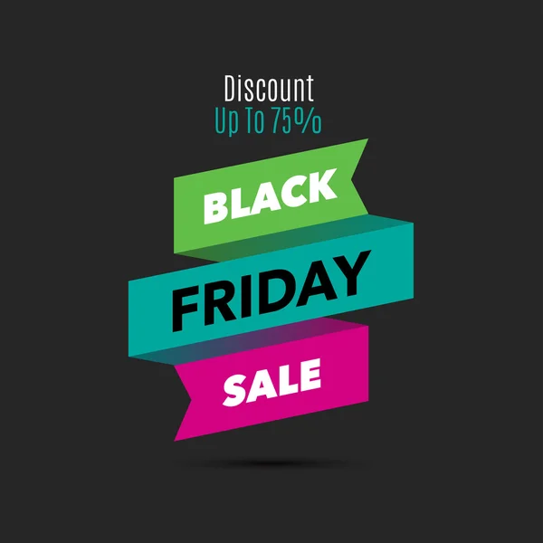 Modelo de design de venda Black Friday. Bandeira criativa. Vetor illus — Vetor de Stock