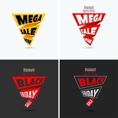 Siyah Cuma satış tasarım şablonu. Yaratıcı banner. Vektör illus