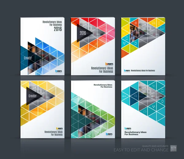 Diseño de plantilla de folleto, informe anual de diseño de portada, revista , — Archivo Imágenes Vectoriales