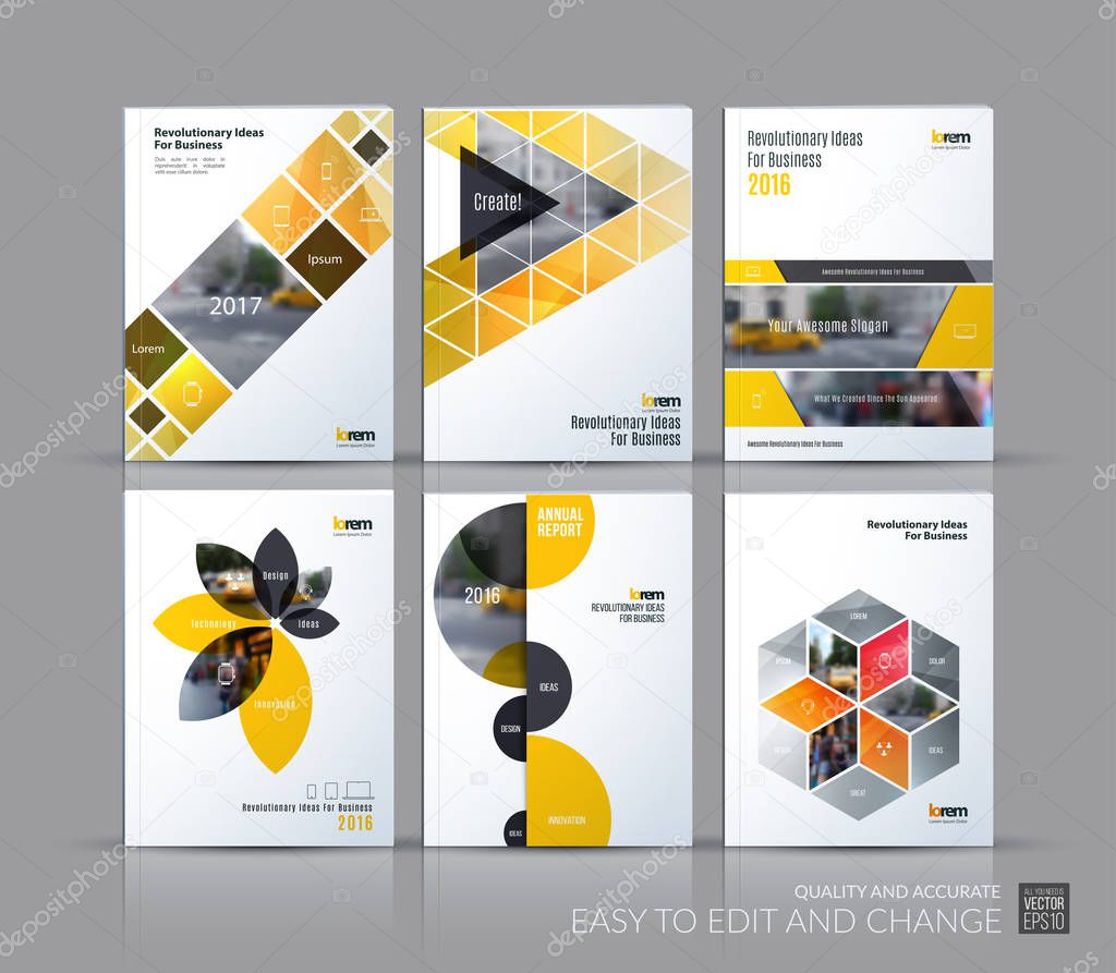 Cover design annual report, brochure template layout, magazine, 