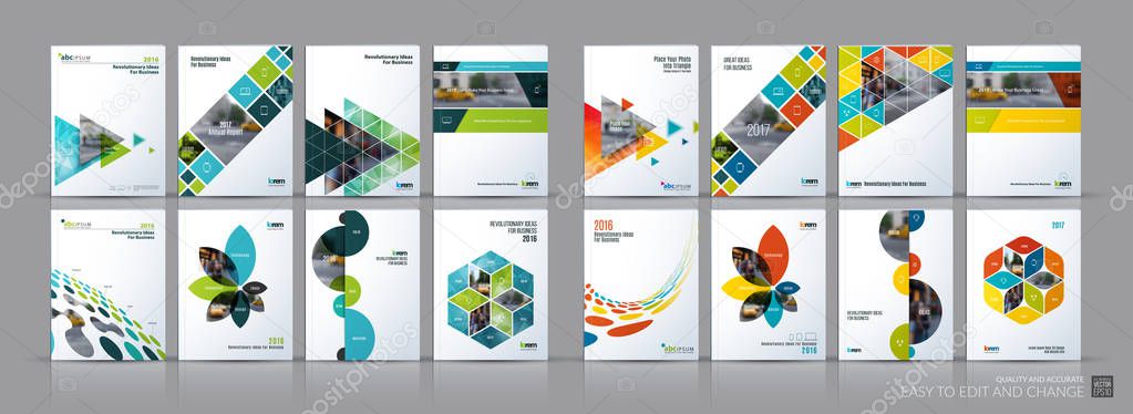 Business vector mega set. Brochure template layout, cover design