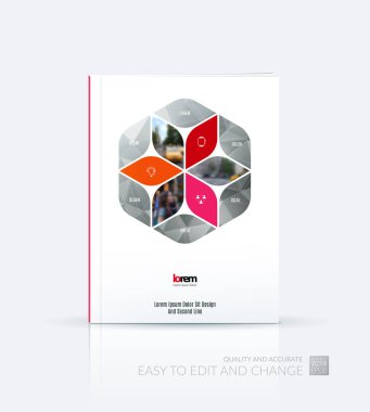 Broşür şablonu düzeni, kapak tasarımı faaliyet raporu, dergi,