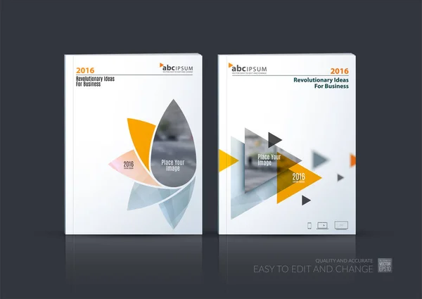 Set vettore d'affari. Brochure template layout, copertina design annu — Vettoriale Stock