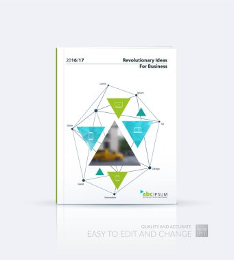 İş vektör. Broşür şablonu düzeni, kapak tasarım yıllık r