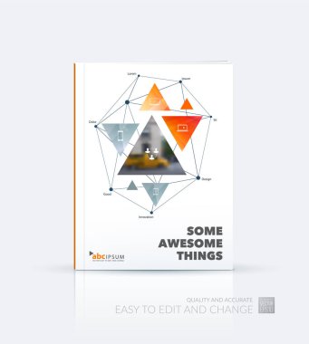 İş vektör. Broşür şablonu düzeni, kapak tasarım yıllık r