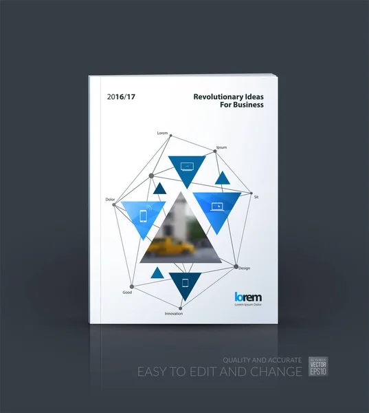 Business-vector. Brochure sjabloon lay-out, cover ontwerpen jaarlijkse r — Stockvector