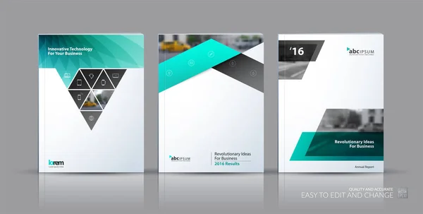 Set vettore d'affari. Brochure template layout, copertina design annu — Vettoriale Stock