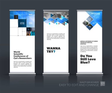 Modern iş vektör set roll Up Banner stand tasarımı ile bir