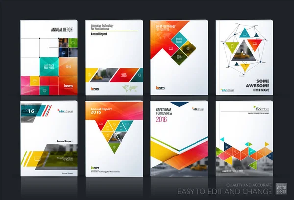 Business vector set. Brochure template layout, cover design annu