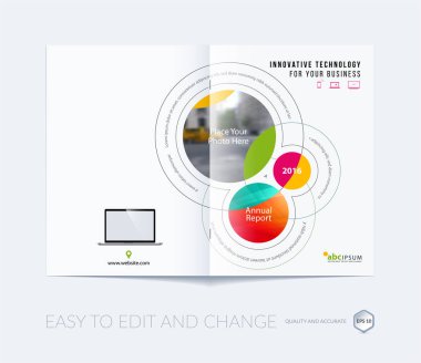 İş vektör. Broşür şablonu düzeni, kapak tasarım yıllık r