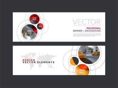Vektör modern yatay Web sitesi Banner mermi kümesi CIR