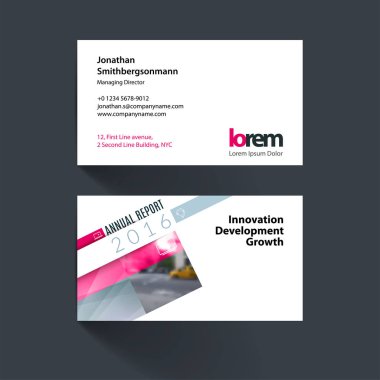 Vektör Kartvizit şablonuyla Pr için dikdörtgen köşegen,