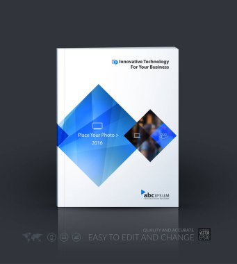 İş vektör şablonu. Broşür düzen, kapak modern tasarımı bir