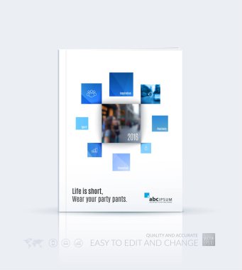 İş vektör şablonu. Broşür düzen, kapak modern tasarımı bir