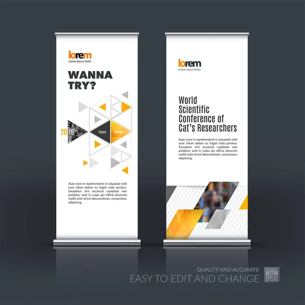 Conjunto abstracto del vector del negocio del rollo moderno Up Banner stand desi — Vector de stock