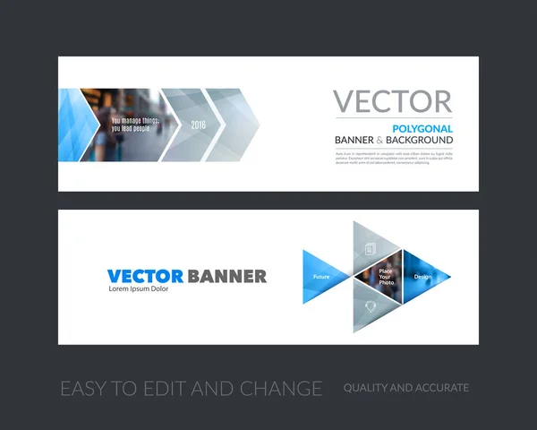 Conjunto de vetores de banners de sites horizontais modernos com g colorido — Vetor de Stock