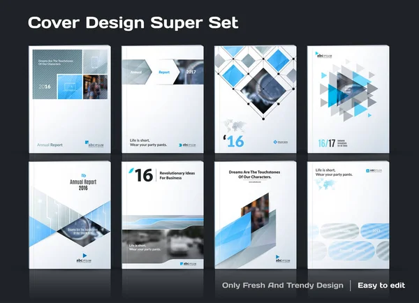 抽象的なベクトルのビジネス テンプレートを設定します。パンフレット レイアウト、カバー mo — ストックベクタ
