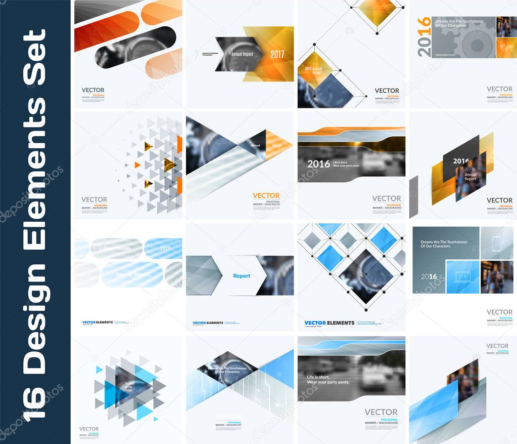 Business vector design elements for graphic layout. Modern abstr