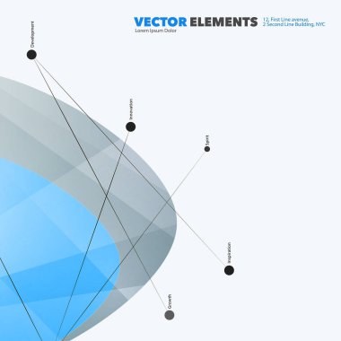 Soyut faaliyet raporu, iş vektör şablonu. Broşür tasarımı, kapak