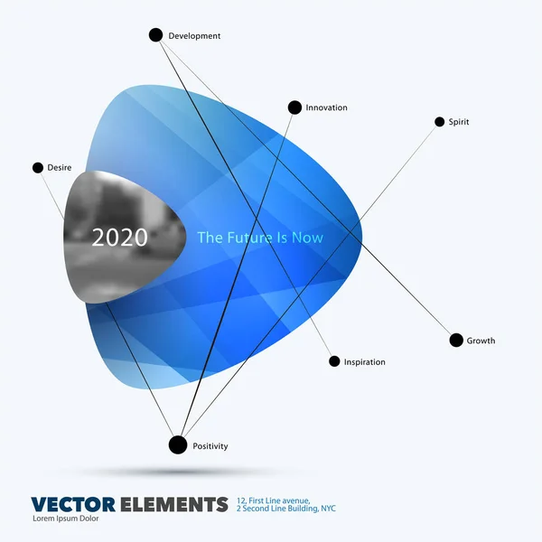 Informe anual abstracto, plantilla de vector de negocio. Diseño de folletos, cubierta — Archivo Imágenes Vectoriales