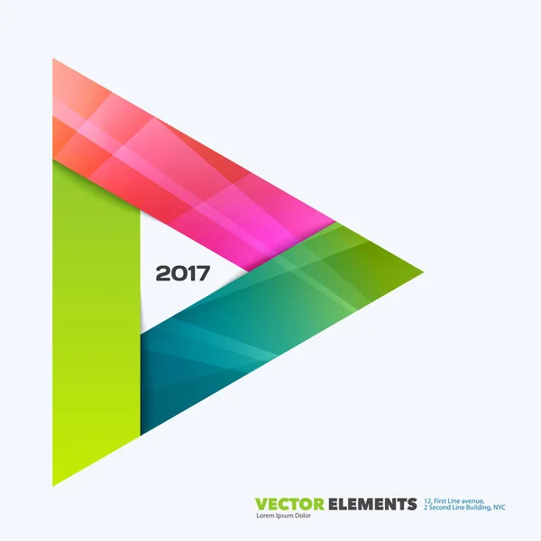 Éléments de conception vectorielle abstraits pour la mise en page graphique. Modèle de fond d'entreprise moderne avec des triangles colorés , — Image vectorielle