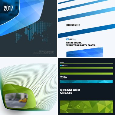 Grafik düzeni için soyut vektör tasarım öğeleri kümesi. Modern iş arka plan